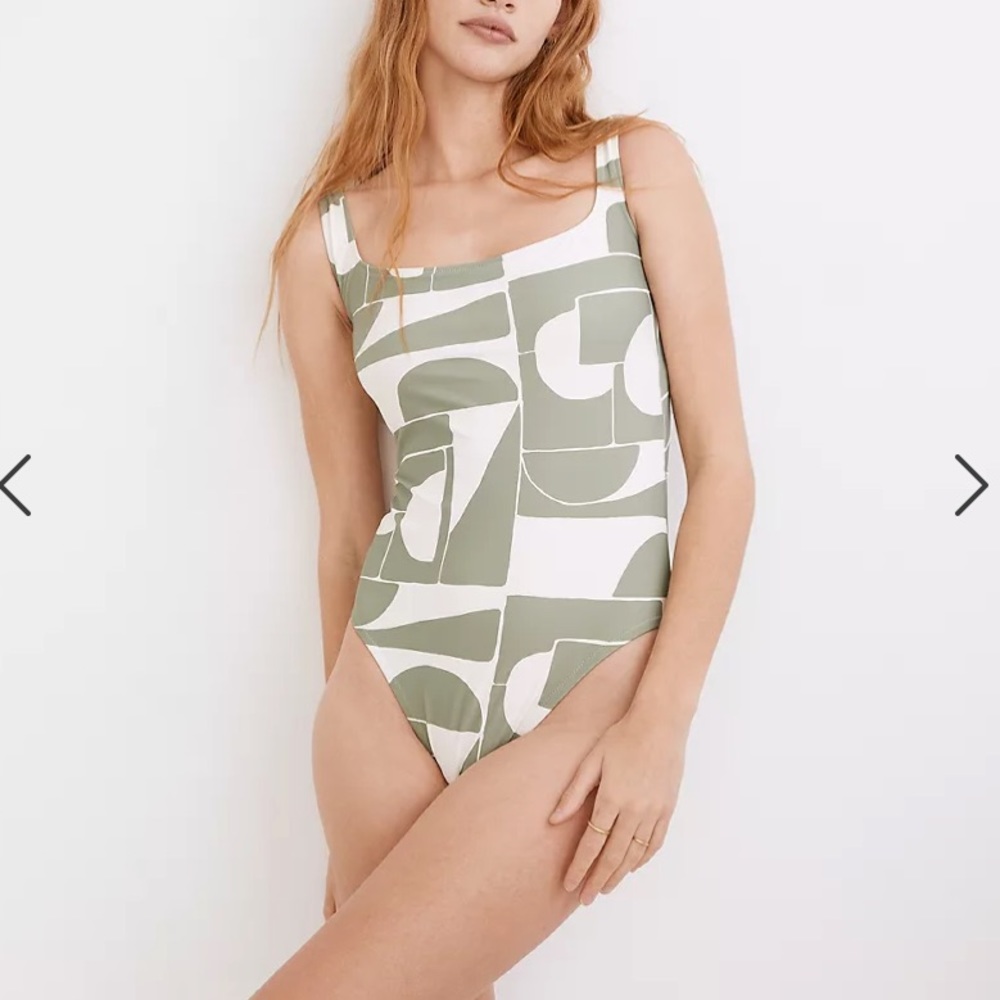 Madewell Second Wave Long Torso Tank One-Piece Swimsuit Mod Shape NE824